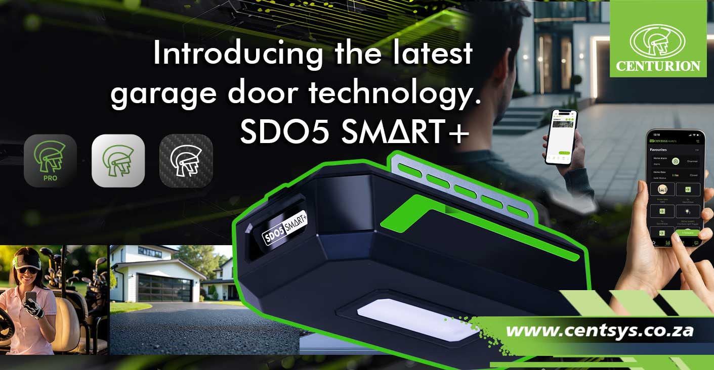 Centurion SDO5 SMART+ garage door operator supported by SonSec