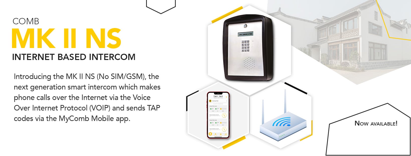 Comb Communications MKII NS intercom unit supported by SonSec